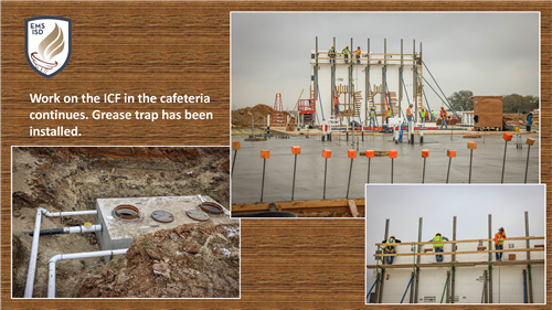 Work on ICF in cafeteria